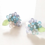 紫陽花ピアス(青)