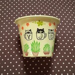 目つきの悪い猫ちゃん(送料込み約2.5号鉢)リメイク鉢