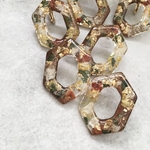 hexagon・brown ピアス