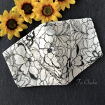 2way不織布マスクを挟めるﾏｽｸｶﾊﾞｰ。おしゃれレースマスク。ノーズワイヤー入り。