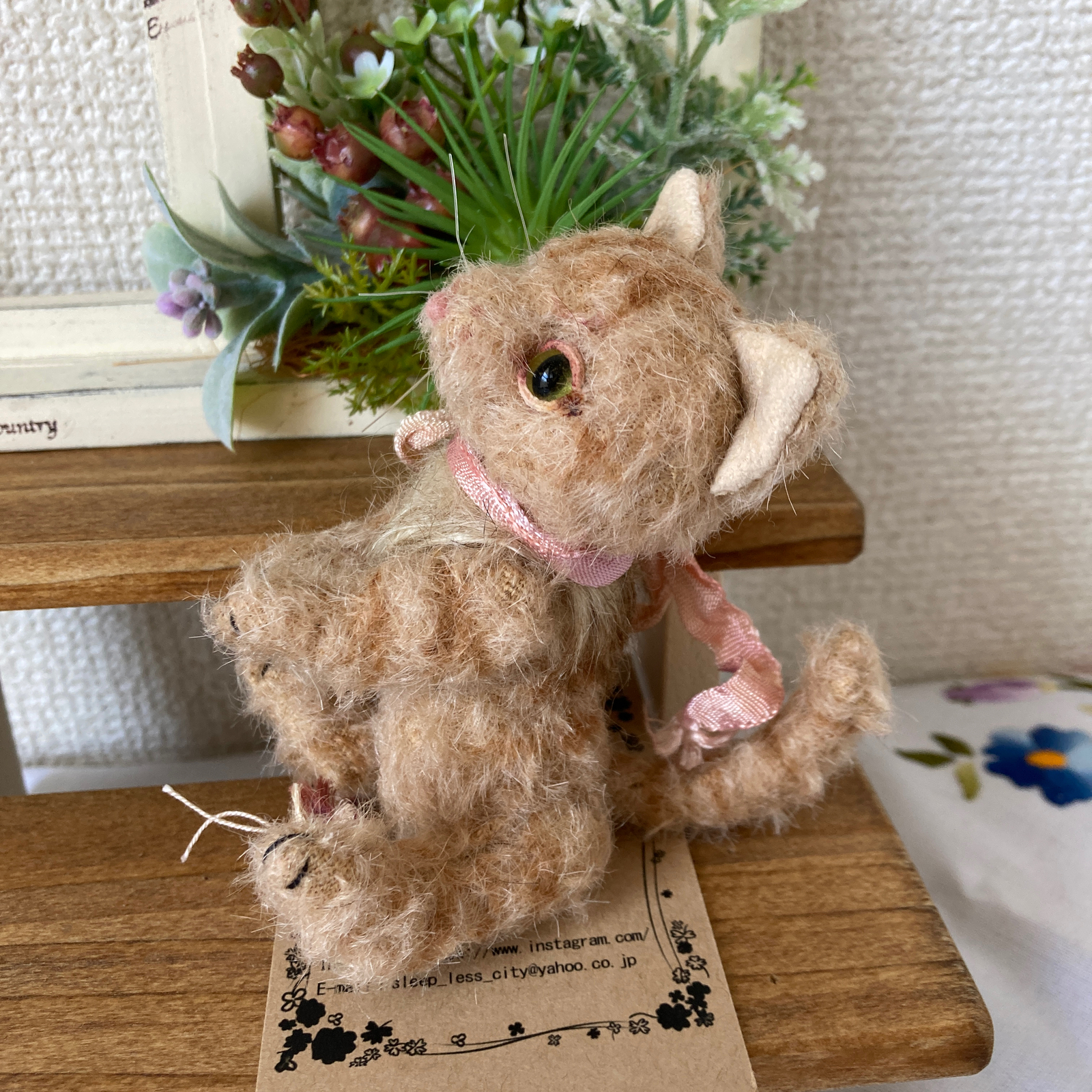 小さい茶トラネコのぬいぐるみ テディベア Minne 日本最大級のハンドメイド 手作り通販サイト