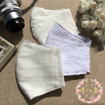 3種のシンプルレースマスク マスク レース 白 生成 シンプル 不織布が挟めるフィルターポケット付き 抗菌防臭加工 接触冷感 涼しい 夏 上品