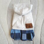犬服！デニムパッチワークスカート