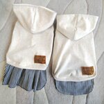 犬服！Msize！デニムヒッコリー重ね着