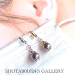 Swarovski貴婦人チャーム〜クリスタルパールモーヴ〜