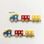2枚入　連続蒸気機関車　電車　アイロンワッペン刺繍ワッペン　ラインワッペン
