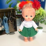 メルちゃん ピンタックのブラウスとボックススカート