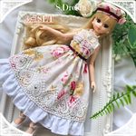 送料無料✩.*˚22cmドール服＆パニエ＆ベレー帽 ロリータset リカちゃん