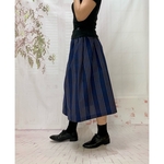 大人可愛いa＊播州織隠れチェックのストライプ風スカート[1696]k2