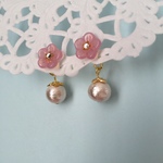 【再販】cherryblossomとコットンパールのピアス