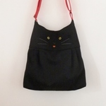 黒猫のショルダーバッグ 