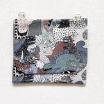 【Lサイズ】移動ポケット（クリップ付）（カモフラ恐竜_グレー）