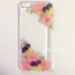 お花のフレーム押し花iPhoneケース 6.6s②