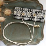 ｲﾝﾄﾞ刺繍　巻きリボン　刺繍　ﾘﾎﾞﾝ　ﾍｱｱｸｾｻﾘｰ