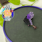 片翼ヘアクリップ＊黒グラデ×紫