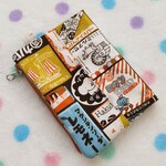 昭和レトロ＊パッケージ柄のマスクも入る万能ティッシュポーチ　/黄色