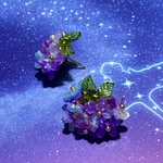 立体紫陽花のピアス/イヤリング