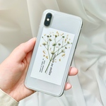 人気No.1ｹｰｽ ♡ ｱﾝﾊﾞｰｽﾃﾞｲ ( かすみ草 花束 ブーケ ドライフラワー 押し花 ミニブーケ クリア ケース スマホケース )　˗ˋˏ10人以上が購入しましたˎˊ˗
