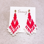  【SALE】シンプルステッチイヤリング（金具変更対応）