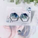 碧のヘキサゴンピアス/イヤリング