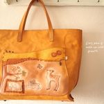 ＊森の動物たちの牛革のトートバッグ