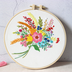 32花柄花模様　刺繍作成キット　お花シリーズ