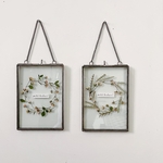 専用ページ" little rose wreath " Pressed Flowers  ガラスフレーム 押し花  リース バラ ローズ