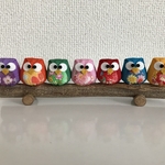 福・梟♪手作り 森の七色七福ふくろう  七福神風オリジナル　母の日