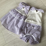 オーダーで♪トリコロールストライプ＊ワンピorパンツ/サッカー