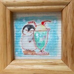 ひえひえー(原画)ミニ額付き