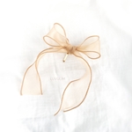 《再2》♥︎New color♥︎ 110 オーガンジーリボンのシンプルなポニーフック beige