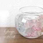 期間限定20％off＊水に浮かんだような紫陽花 ジェルキャンドルホルダー バブル型