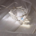 プリンセス　ティアラ　ミニ　クリスタルオーロラ　丸型スワロフスキー　クレイケーキ飾りやキッズ、ペット、ウェディングアイテム