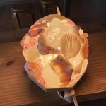 琉球ガラスと貝殻のランプシェード　　L-21
