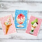 納涼❆スイーツ　ポストカード３枚セット