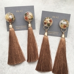 tassel・orange brown ピアス