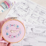 [刺繍キット]ベリーベリーリースのリス刺繍飾り