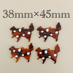 importアクリルプレートチャーム　ブラウン　4個入り
