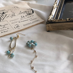 ターコイズのアシメントリーピアス(イヤリング)
