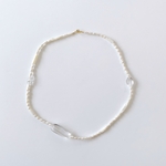 淡水真珠：pearl×shell×stone necklace