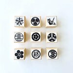 和柄はんこの詰め合わせ 9点セット　年賀状・ぽち袋に。家紋や日本を楽しむ和風はんこ 