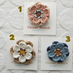 2枚重ねの Flower brooch お花ブローチ　　