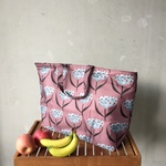 保冷バッグ ナデシコ柄［松尾ミユキ代理出品］
