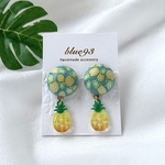 サージカルステンレス★pineapple🍍青 ピアス