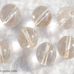 ルチルクォーツ(シルバー) ラウンド型 10mm（2個）