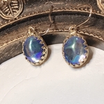 ヴィンテージガラスのピアス