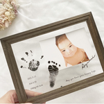 手形足形【A5サイズ 横 写真入り】インテリアにとけ込むsimple art𓂃⋆꙳  クリアポスター