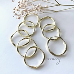 8pcs ＊ 32mm ツイスト リングパーツ リングフレーム（0052）