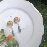 花びらで描いた向日葵　イヤリング&ピアス