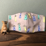 UFO ユニーク　子供用立体マスク(園児〜低学年向け)小学生　保育園　幼稚園　男の子　女の子　グレー　かっこいい